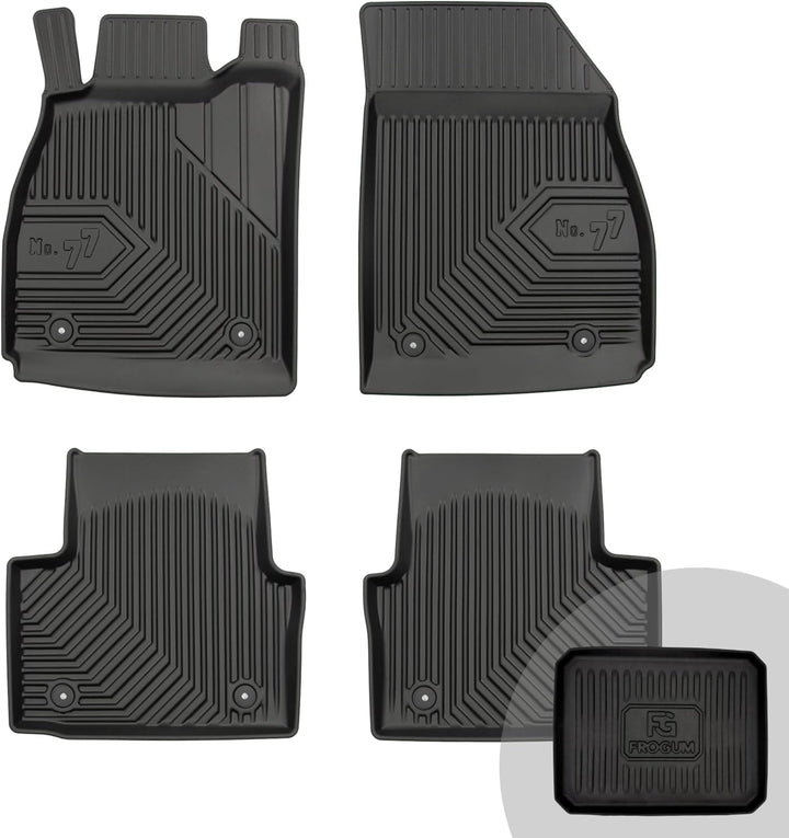 FROGUM No.77 Gummimatten Ganzjahresset von Auto Fussmatten Autofussmatten für Opel Insignia A 2008-2