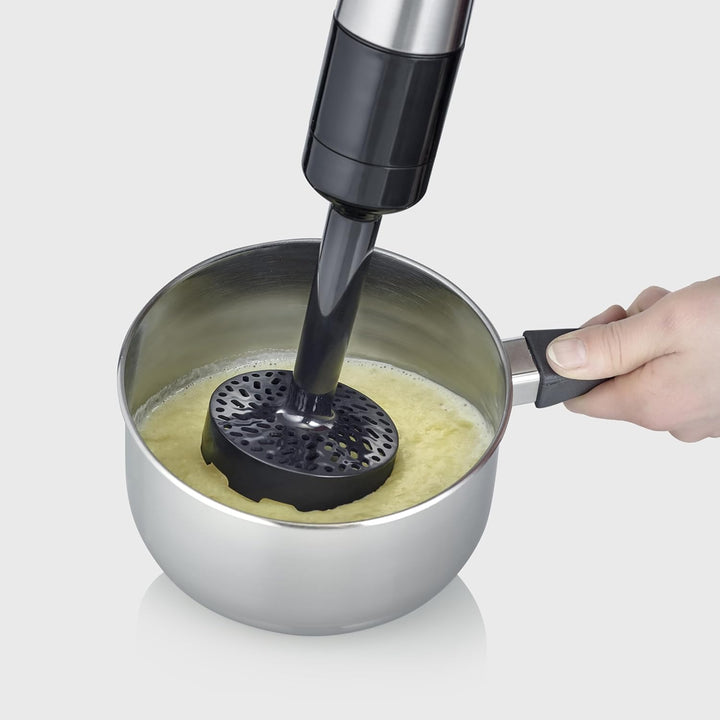 SEVERIN Kabelloser Stabmixer mit Premium-Set, abnehmbarer Mixstab, mit Pürierstab, Multizerkleinerer