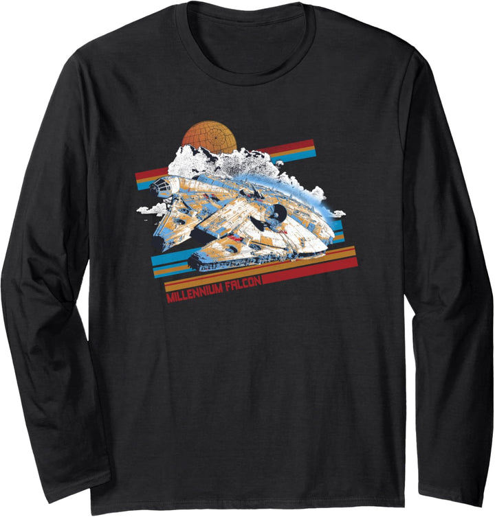 Star Wars Millennium Falcon Retro Stripes Langarmshirt