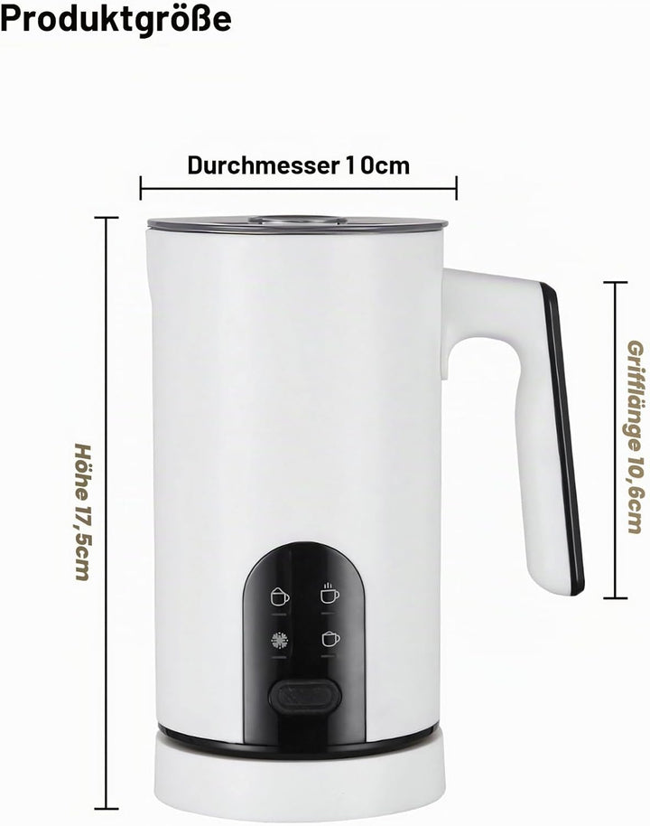 4-In-1 Elektrischer Milchaufschäumer: Automatischer Milchaufschäumer Für Heisse Kalte Milch Automati