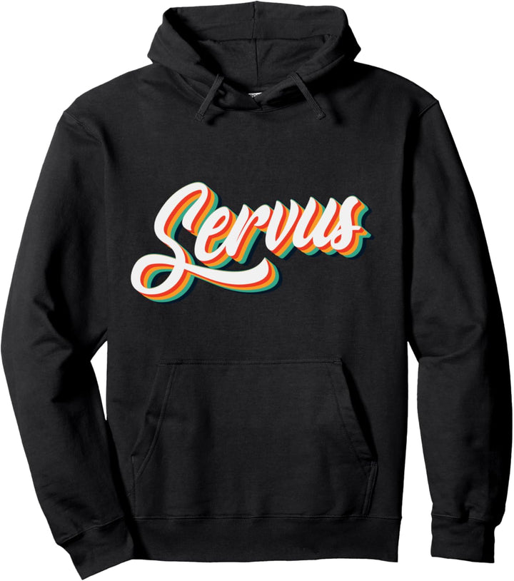 Servus Begrüssung Bayern Gaudi Mundart Dialekt Österreicher Pullover Hoodie