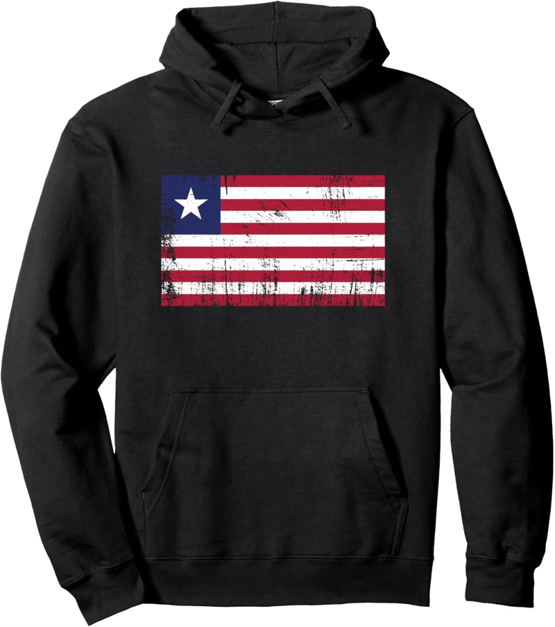 Liberia Flagge-Fahne Geschenk Fussball-Fan Sport Pullover Hoodie