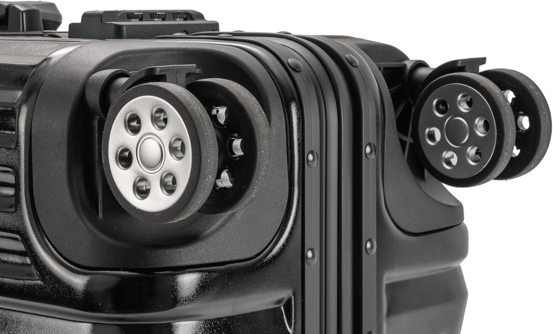 Travelhouse London Koffer Schwarz S-55cm, M-65cm, L-77cm · 3er-Set · Alu Rahmen · Polykarbonat Harts