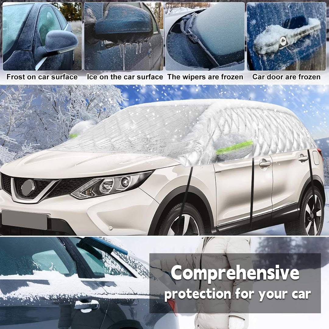 Halbgarage für Nissan Qashqai 2013-2025, Halbe Autoabdeckung Winter Sommer, Abdeckplane Auto Schutz