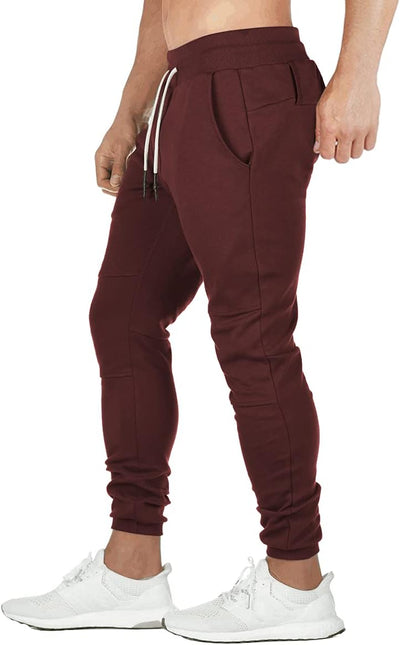 FEDTOSING Jogginghose Herren Fitness Spotshose Slim Fit Trainingshose Sweatpants Chino Baumwolle Tas