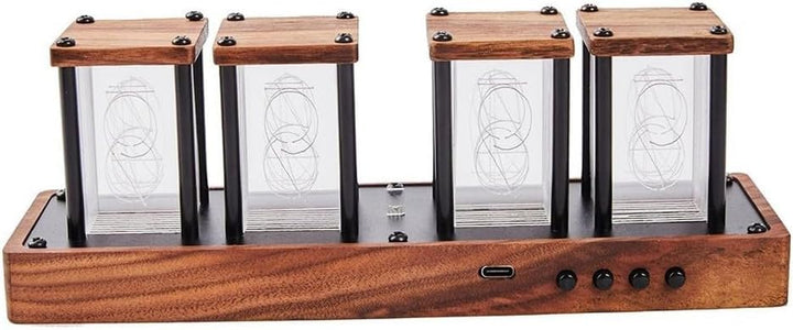Digitale Nixie-Röhrenuhr, 8 Anzeigemodi, RGB-Vollfarb-LED-Schreibtischuhr, USB-betrieben, Farbwechse