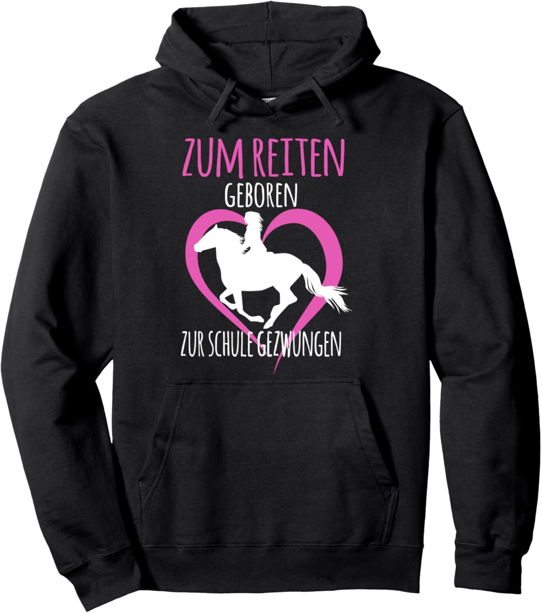zum reiten geboren zur Schule gezwungen Jungs Geschenk Pullover Hoodie