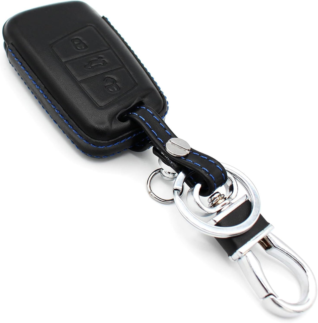 Finest Folia Leder Schlüssel Hülle VD (Nur Keyless Go) von Finest-Folia GmbH (Schwarz Blau), Schwarz