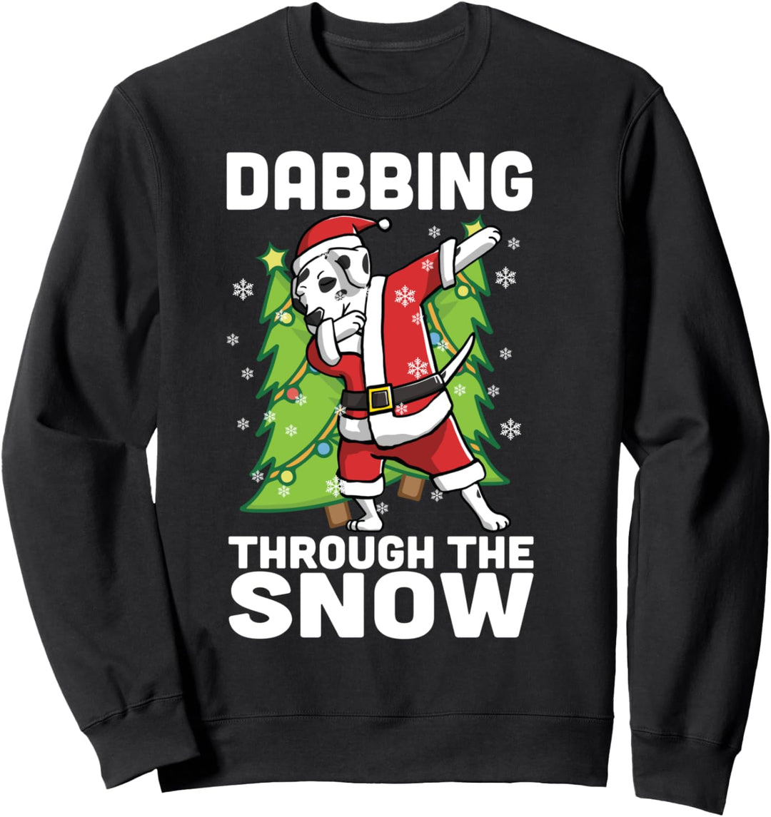 Dabbing Through The Snow Dalmatiner Weihnachten Hund Sweatshirt