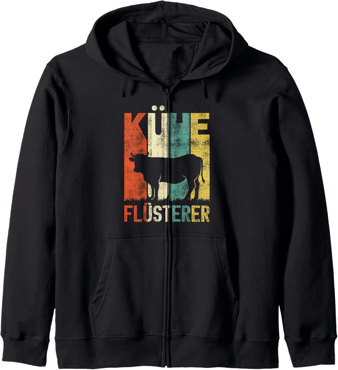 Vintage Kühe Flüsterer Retro Bauer Kuh Geschenk Kapuzenjacke