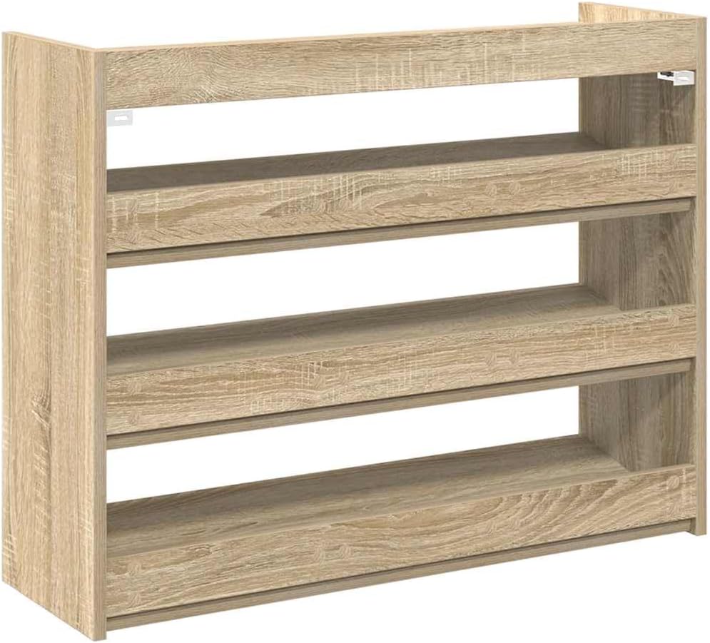 vidaXL Schuhregal Sonoma-Eiche 80x25x62 cm Holzwerkstoff, Schuhschrank, Schuhaufbewahrung, Schuhe Or