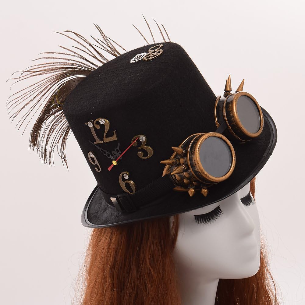 BLESSUME Steampunk Hut Unisex Fancy Dress (Farbe A, M) M Farbe A, M Farbe A