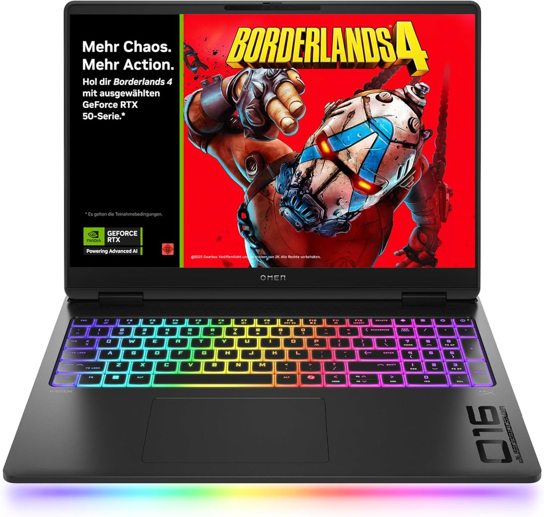 Omen MAX Gaming Laptop, 16" 2.5K WUXGA Display 240Hz, Intel Ultra 7-255HX (20C) 13 NPU Tops, NVIDIA