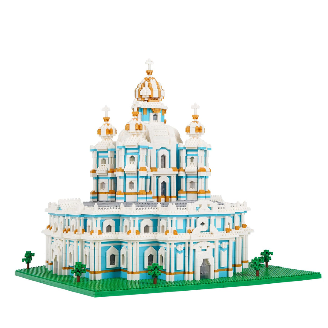 LULUFUN Smolny-Kathedrale-Baustein-Set, weltberühmtes Architektur-Modell-Spielzeug, Mini-Baustein-Ba