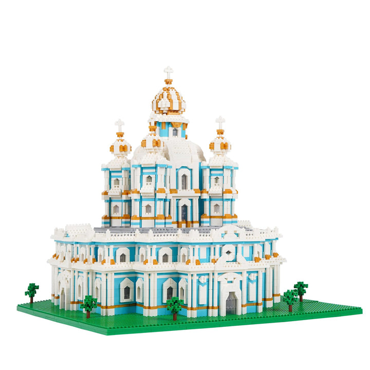LULUFUN Smolny-Kathedrale-Baustein-Set, weltberühmtes Architektur-Modell-Spielzeug, Mini-Baustein-Ba