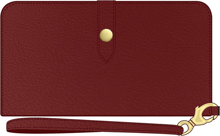 KMP GreenNu Prime Wallet passend für iPhone XS Max - Cherry red - Portemonnaie mit Handschlaufe und
