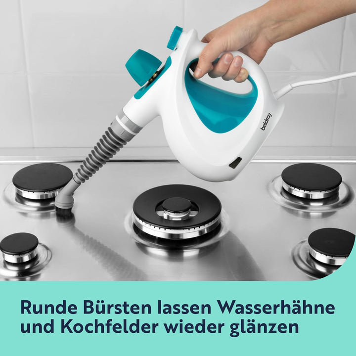 Beldray BEL0701TQN-VDE 10-in-1 Handpolsterung Badfliesen Spiegel Fenster Handdampfreiniger mit europ