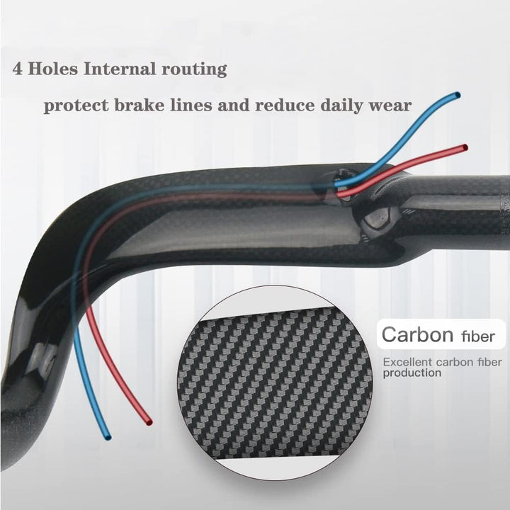 Carbon Rennrad Lenker，RXL SL Drop Bar 31.8mm Carbonfaser Fahrrad Schwarz Matt/glänzend Interne Linie