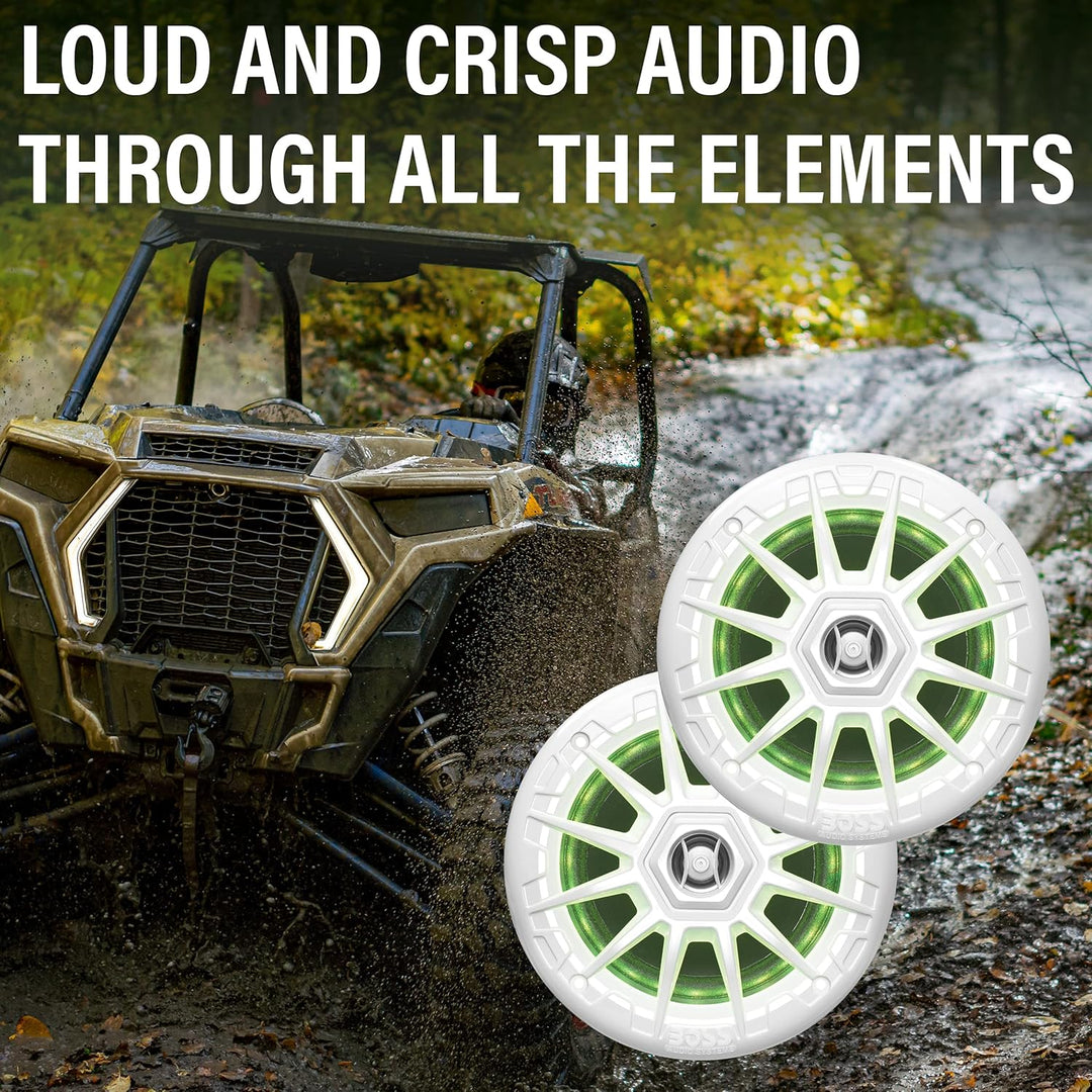 BOSS Audio Systems MRGB55W 5,25 Zoll Marine-Lautsprecher, wetterfest, 150 Watt pro Paar, je 75 Watt,
