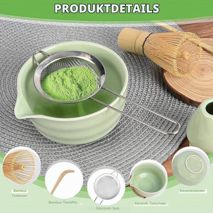 5 Stück Matcha Set, Matcha Whisk Set, Matcha Tea Set, Stylisches Matchas Set Mit Matcha Besen, Match