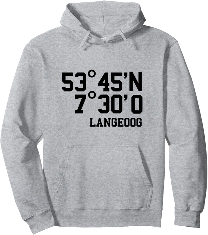 Langeoog Koordinaten Ostfriesische Insel Urlaub Nordsee Pullover Hoodie