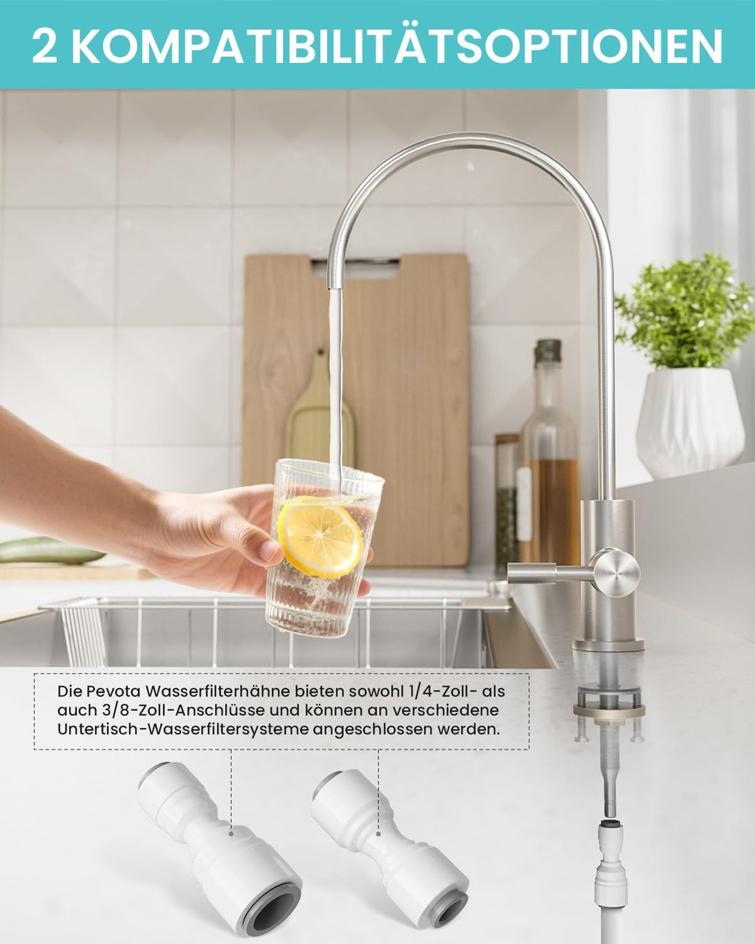 Trinkwasserhahn, Wasserhahn Küche Für Umkehrosmose Oder Wasserfiltersystem, Küchenarmatur Aus Edelst