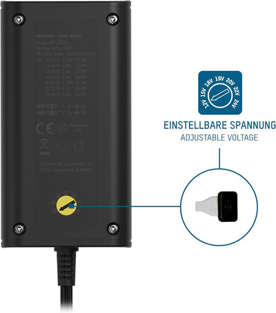 ANSMANN APS 2250 H Universal Stecker Netzteil 24V inkl 7 verschiedende Adapter Stecker - Netzstecker