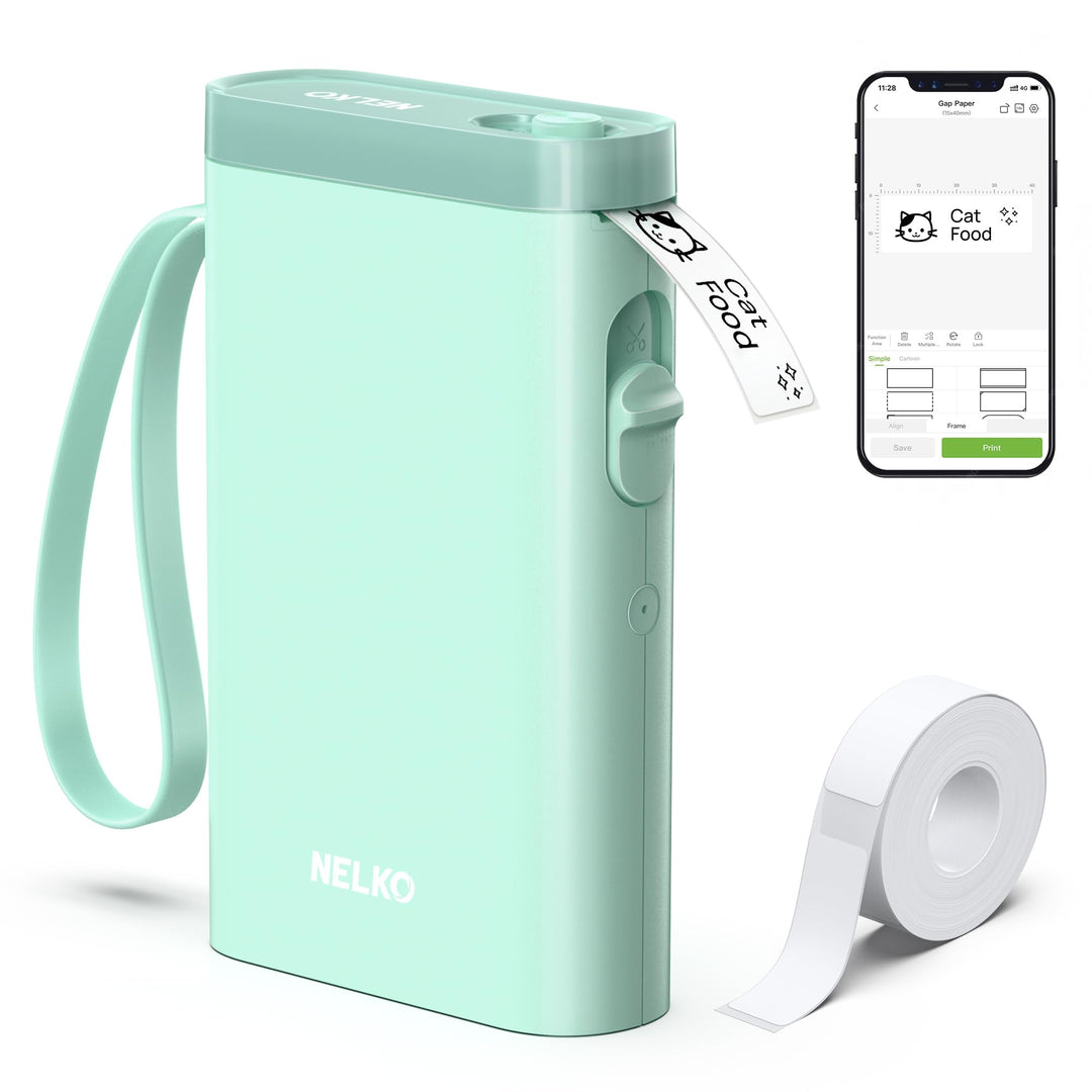 Nelko Etikettendrucker, Bluetooth P21 Selbstklebendes Etikettiergerät Tragbarer Beschriftungsgerät s