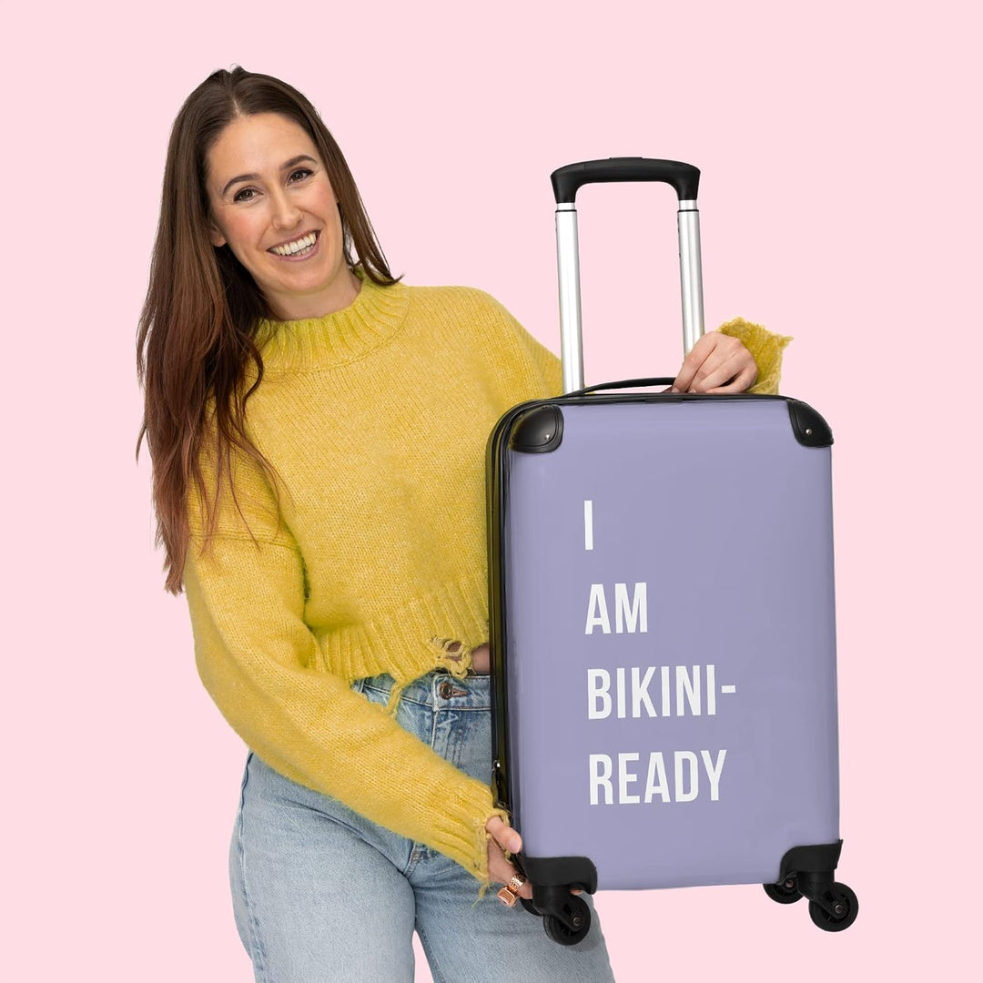 NoBoringSuitcases.com® Koffer Handgepäck Trolley Rollkoffer Kleine Reisekoffer mit 4 Rollen - Ich Bi