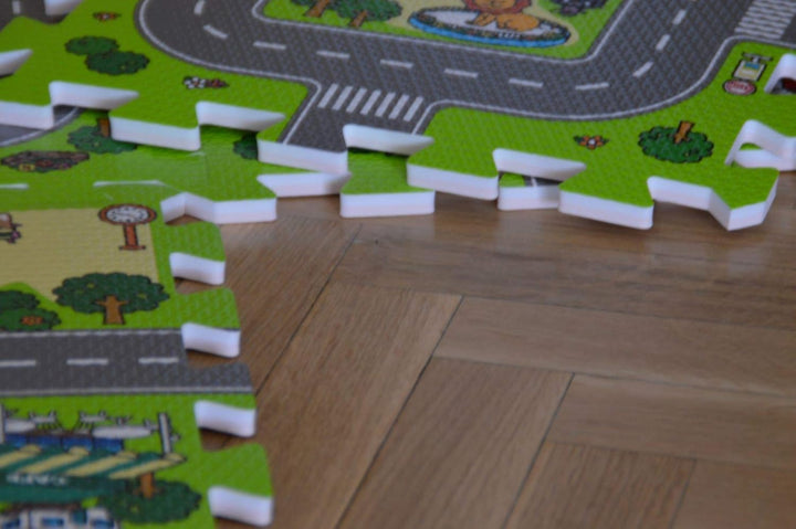 9 stücke Baby Eva Schaum Puzzle Matte für Kinder. Rennbahn Spielmatte. 9 Stück. 30 x 30 x 1 cm. je d