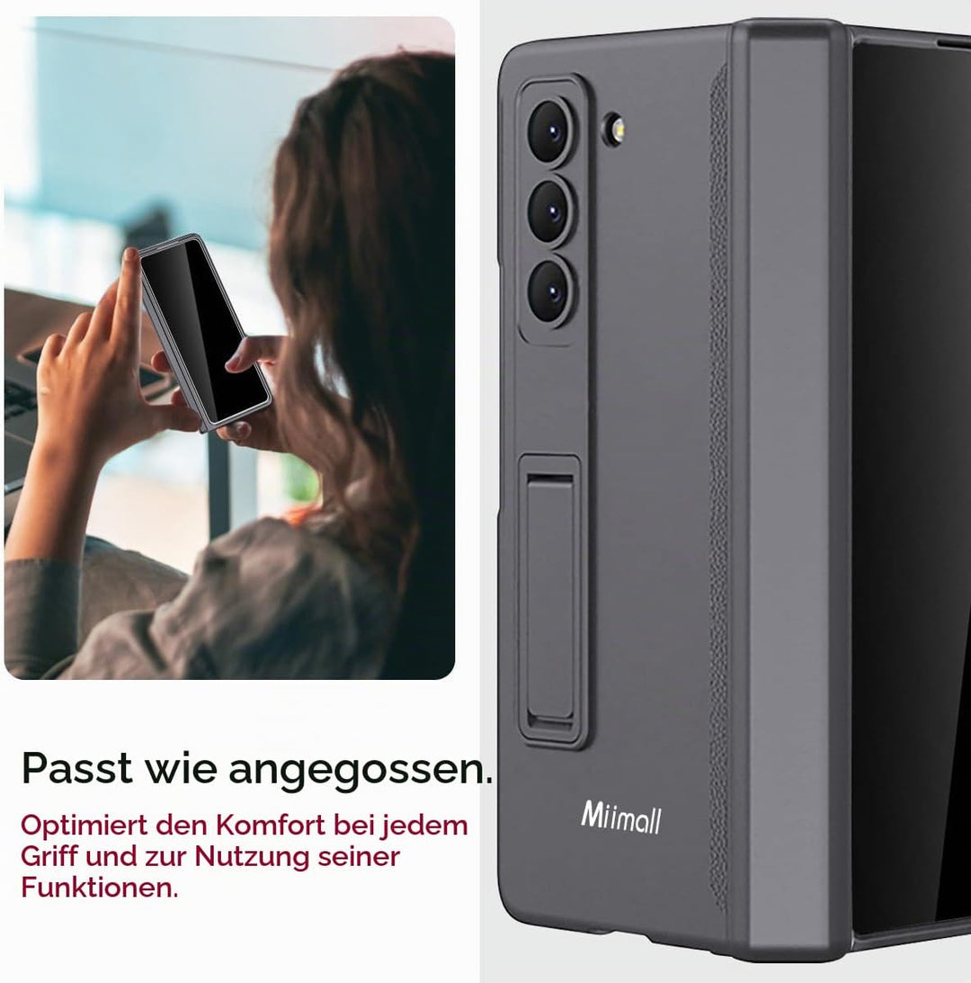 Miimall Kompatibel mit Samsung Galaxy Z Fold 6 Hülle mit Displayschutz Anti-Peeping+Magnetischer Sch