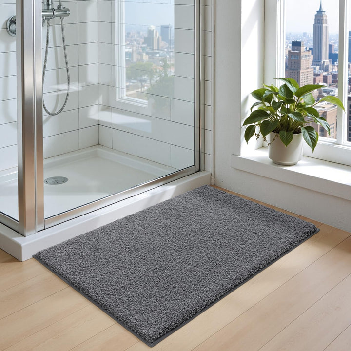 DEXI Badezimmerteppich 50 x 80 cm, Badematte rutschfest Saugfähig, Flauschig und Extra Dick, Badvorl