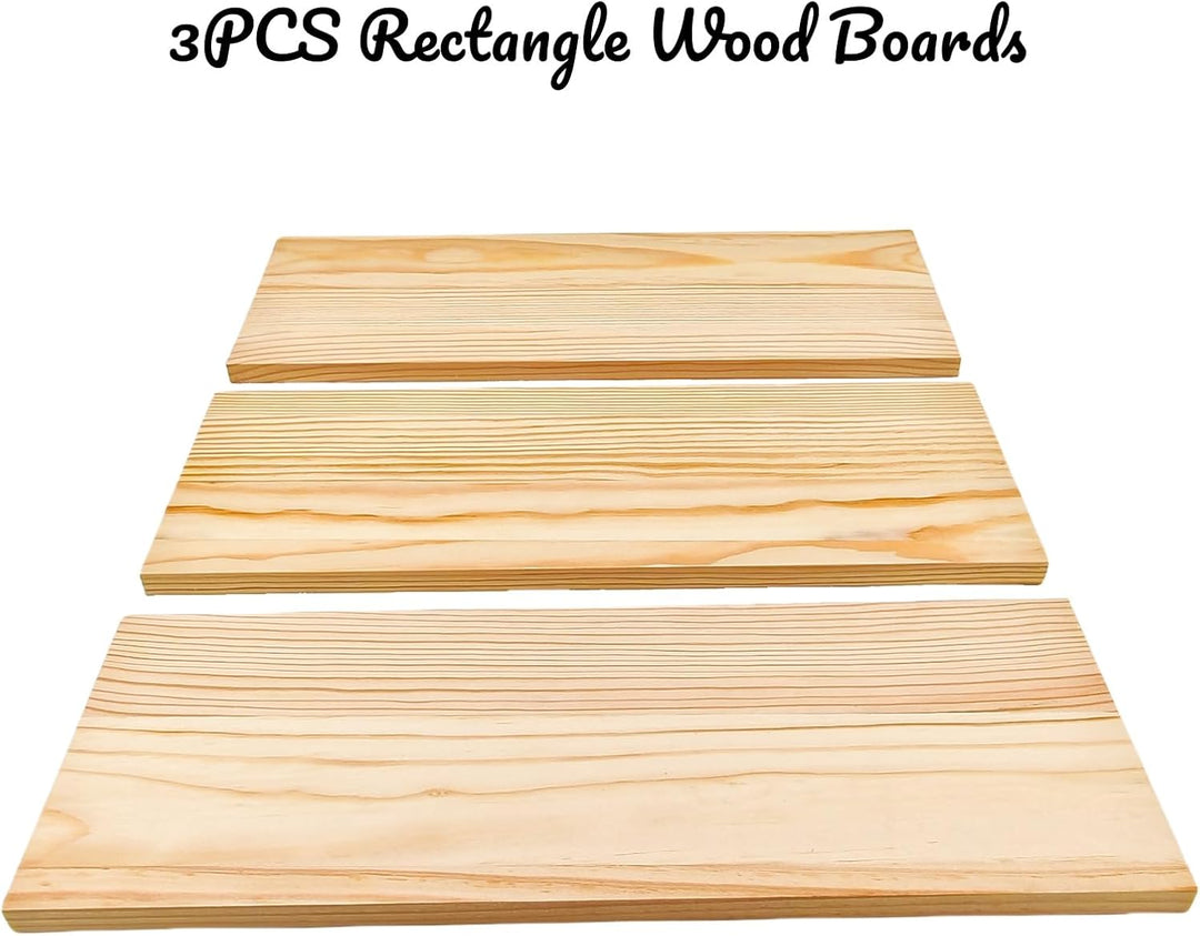 Rechteckige Holzbretter, unlackierte Holzblöcke zum Basteln, 30 x 10 x 1 cm, blanko, zum Schnitzen,