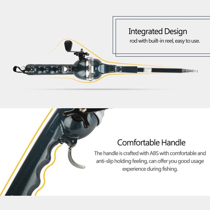 DEWIN Angelrute, Fishing Rod Angelgriff und Zubehör für geschlossenes Rollengeschirr