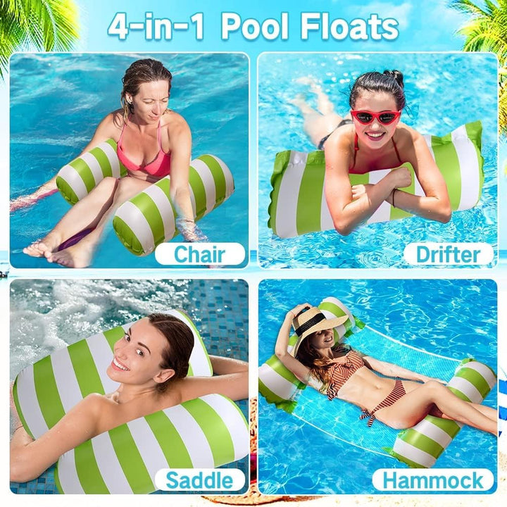 Pool Aufblasbare Schwimmsitze,1/2 Stück Aufblasbare Hängematte Pool Float Wasserhängematte Luftmatra