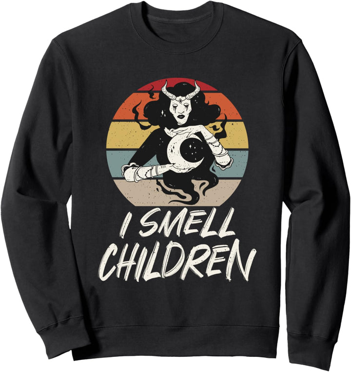 Ich rieche Kinder Halloween lustige Hexe-Hexerei sagen Sweatshirt