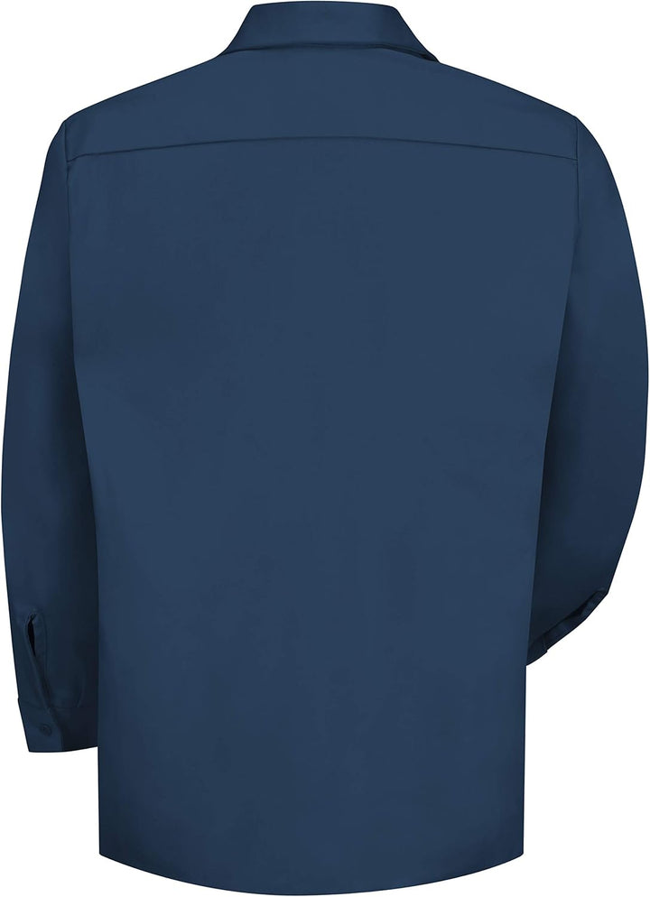 Red Kap Herren Knitterfreies Arbeitshemd aus Baumwolle, Normale Passform, Langärmelig Hemd XXL Tall