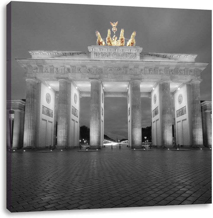 Pixxprint schönes Brandenburger Tor als Leinwandbild Quadratisch/Grösse: 70x70 / Wandbild/Kunstdruck