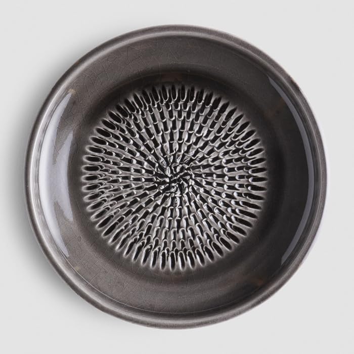 evergrate Geniales Duo: Tellerreibe + Dipschale Motiv Anthrazit mit 2 Küchenpinsel und 2 Rezepthefte