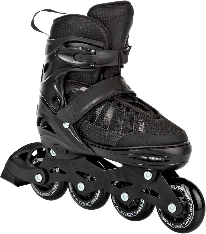 RAVEN Inline Skates Inliner für Kinder und Erwachsene OPTIONAL 2in1 mit Schlittschuhen verstellbar O