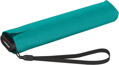 Knirps US.050 Ultra Light Slim Manual - Taschenschirm Regenschirm turquoise with black coating, Turq