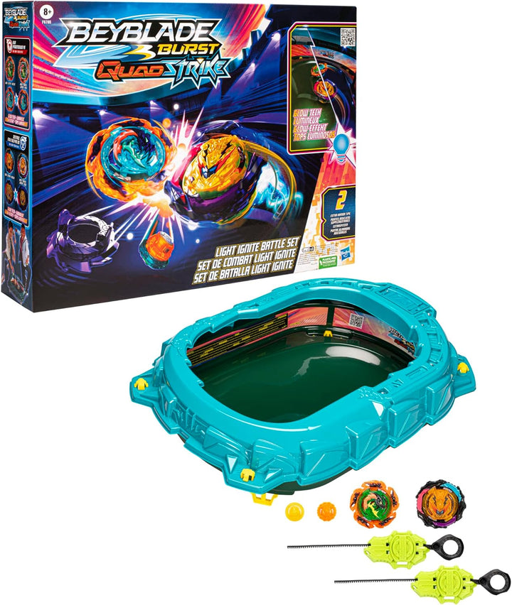 Beyblade Burst QuadStrike Light Ignite Beyblade Stadium Battle Set