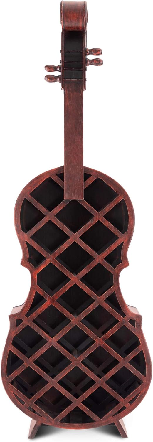 Stagecaptain Stradivino Weinregal für 21 Flaschen - Weinständer aus Holz in Vintage-Optik - Handgema