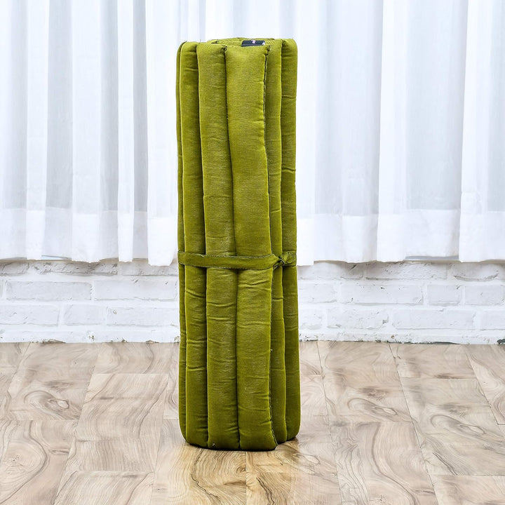 Leewadee Zabuton Rollbare Meditations-Matte Tragbare Sitzmatte Ökologisches Naturprodukt, Kapok, 69