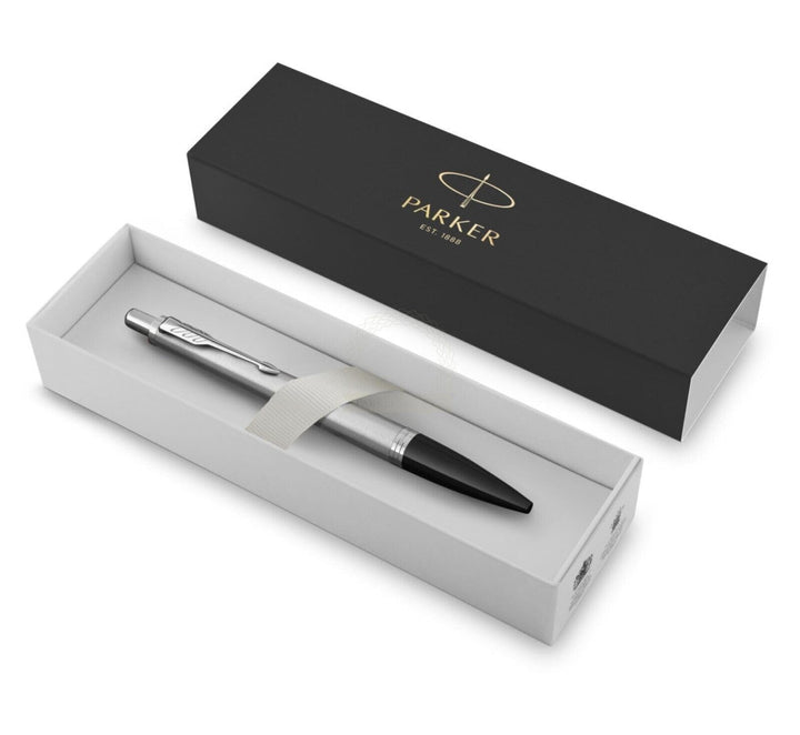 Parker Urban Kugelschreiber | Metro Metallic | mittlere Spitze | Blaue Tinte | Geschenkbox Geschenkb
