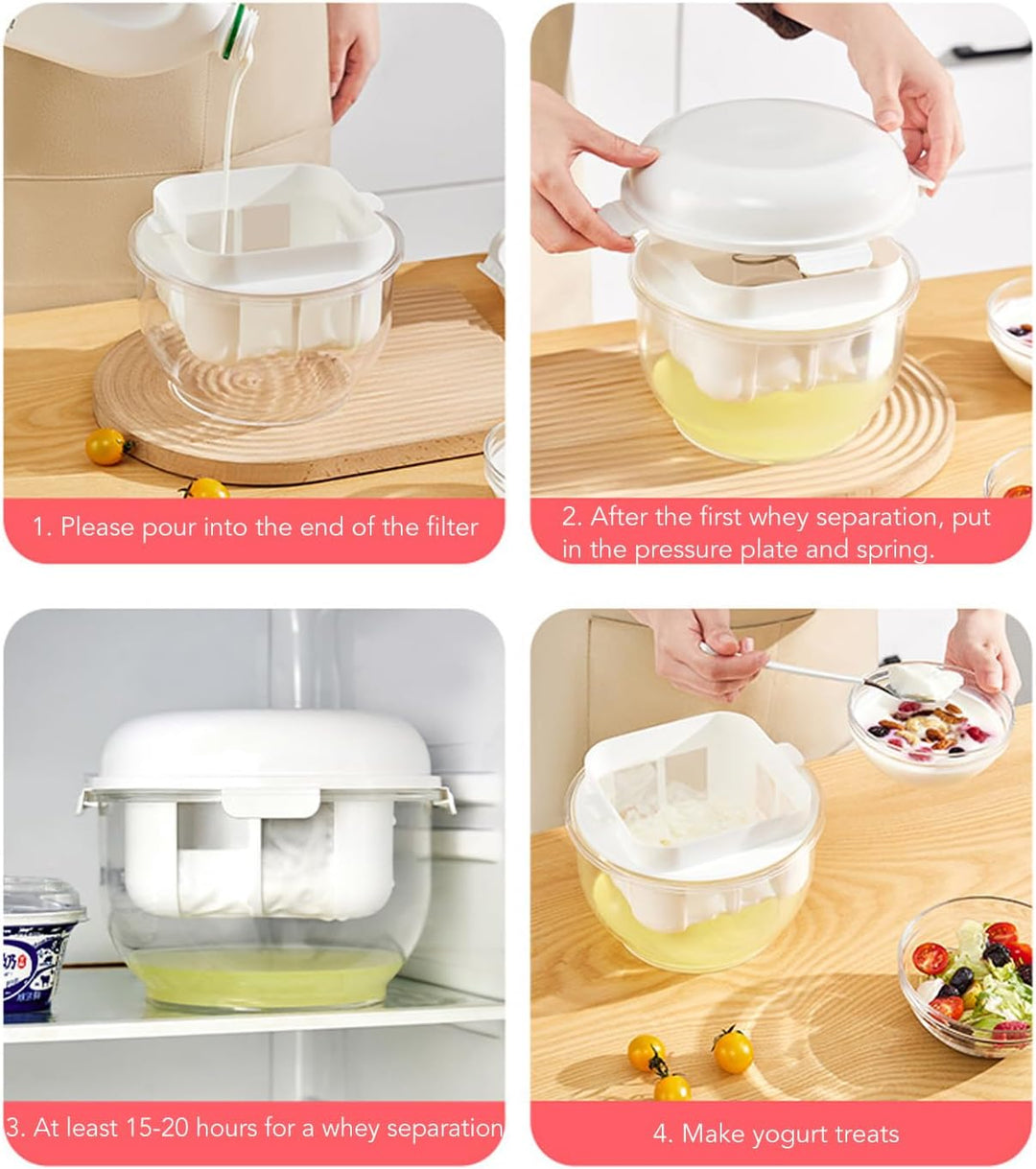 Hochleistungs-Joghurtbereiter Molketrenner, Langlebiges, Feinmaschiges Sieb Sorgt für Maximale Effiz