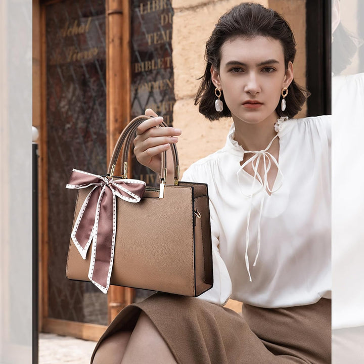 NICOLE & DORIS Elegante Handtaschen Damen Shopper Schultertasche Tote Handtasche PU Leder Mittelgros