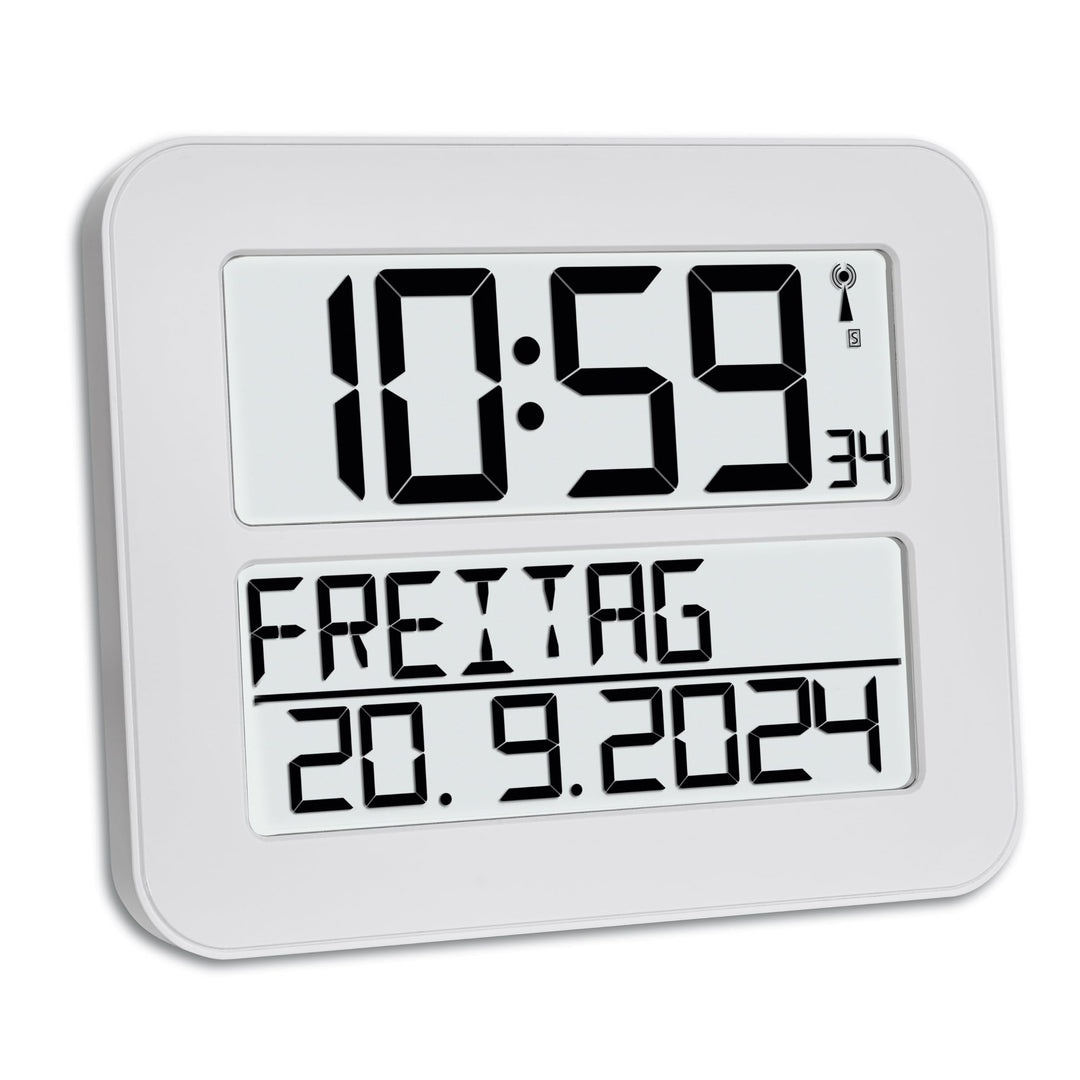 TFA Dostmann TimeLine Max digitale Funkuhr, 60.4512.02, Wanduhr zur einfachen Zeitorientierung, , mi
