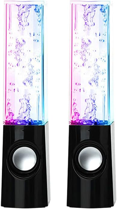 SOLUSTRE Bunte LED Wasser Lautsprecher mit Tanzen Brunnen Licht Zeigen Sound für Tablet Laptop PC US