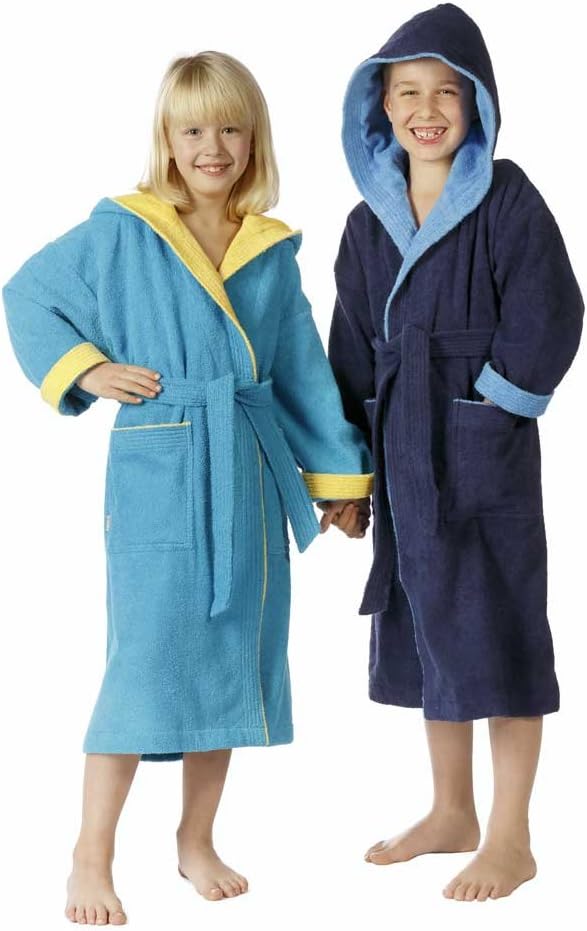 Egeria 501005 Calypso Kinder Jugend Bademantel, Baumwolle, 35 x 31 x 10 cm, Turkey Stein 128 turkey